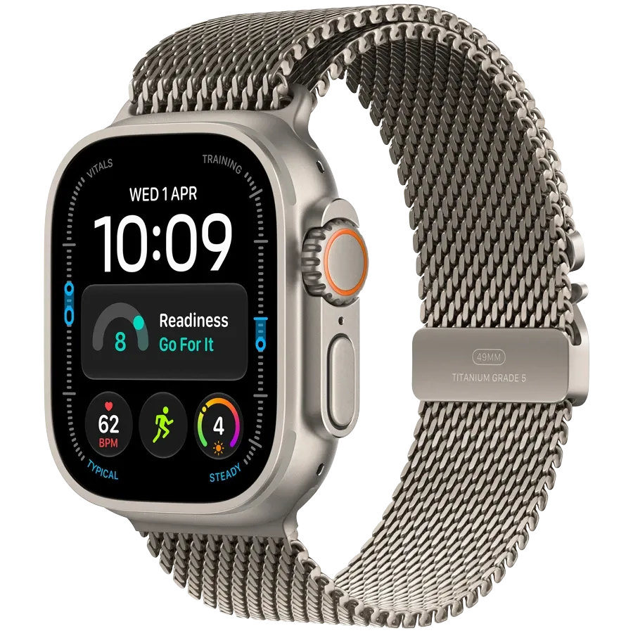Apple Watch Ultra 4 GPS + Cellular 49mm Natural Titanium (натуральный титан) Milanese Loop M (MJA94)