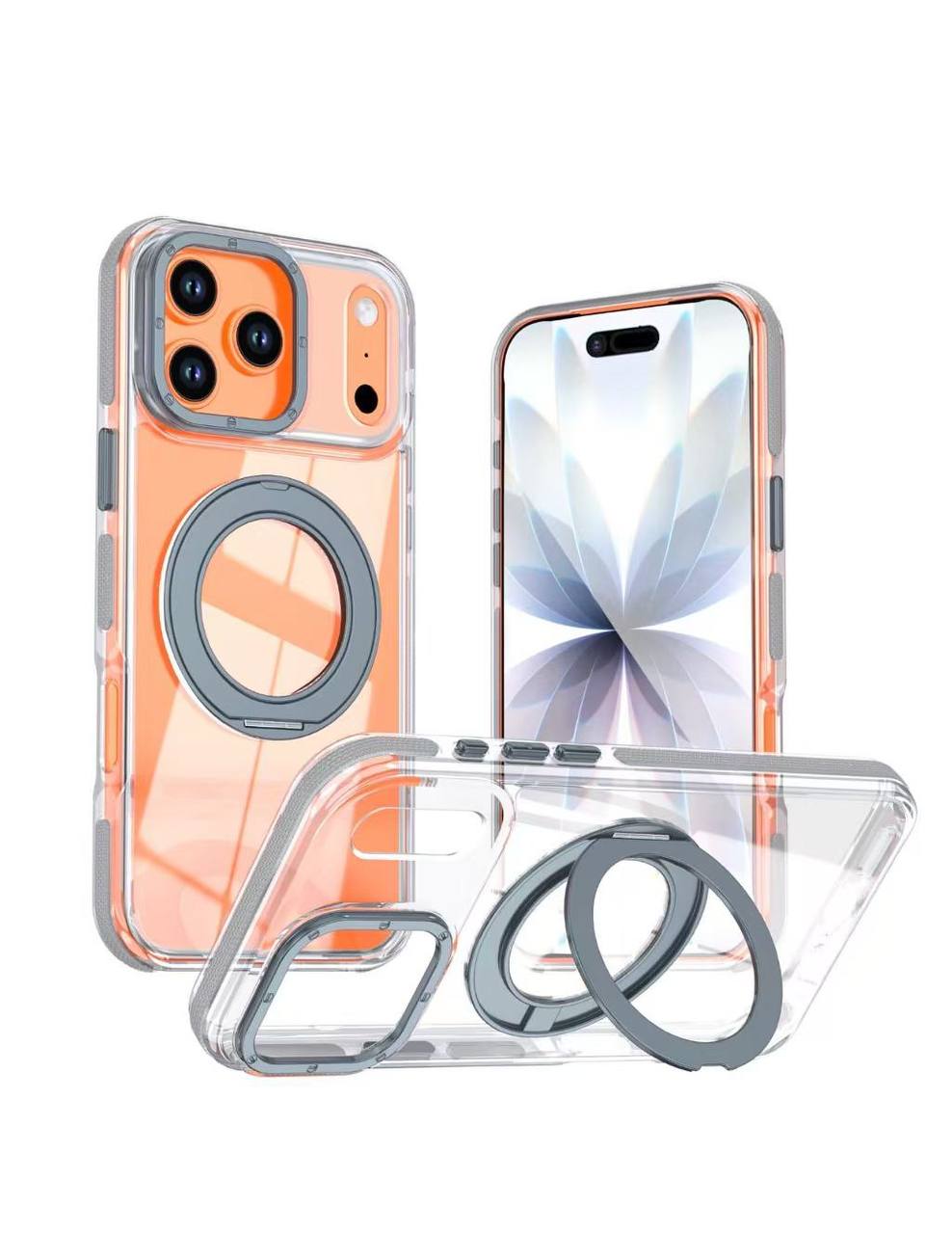Чехол Creative Case с подставкой для iPhone 17 Pro / 18 Pro Серый