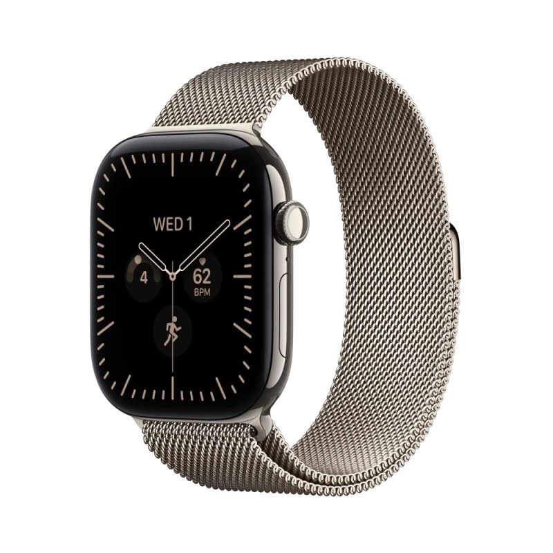 Apple Watch Series 12 46 мм Natural Titanium с ремешком Natural Milanese Loop
