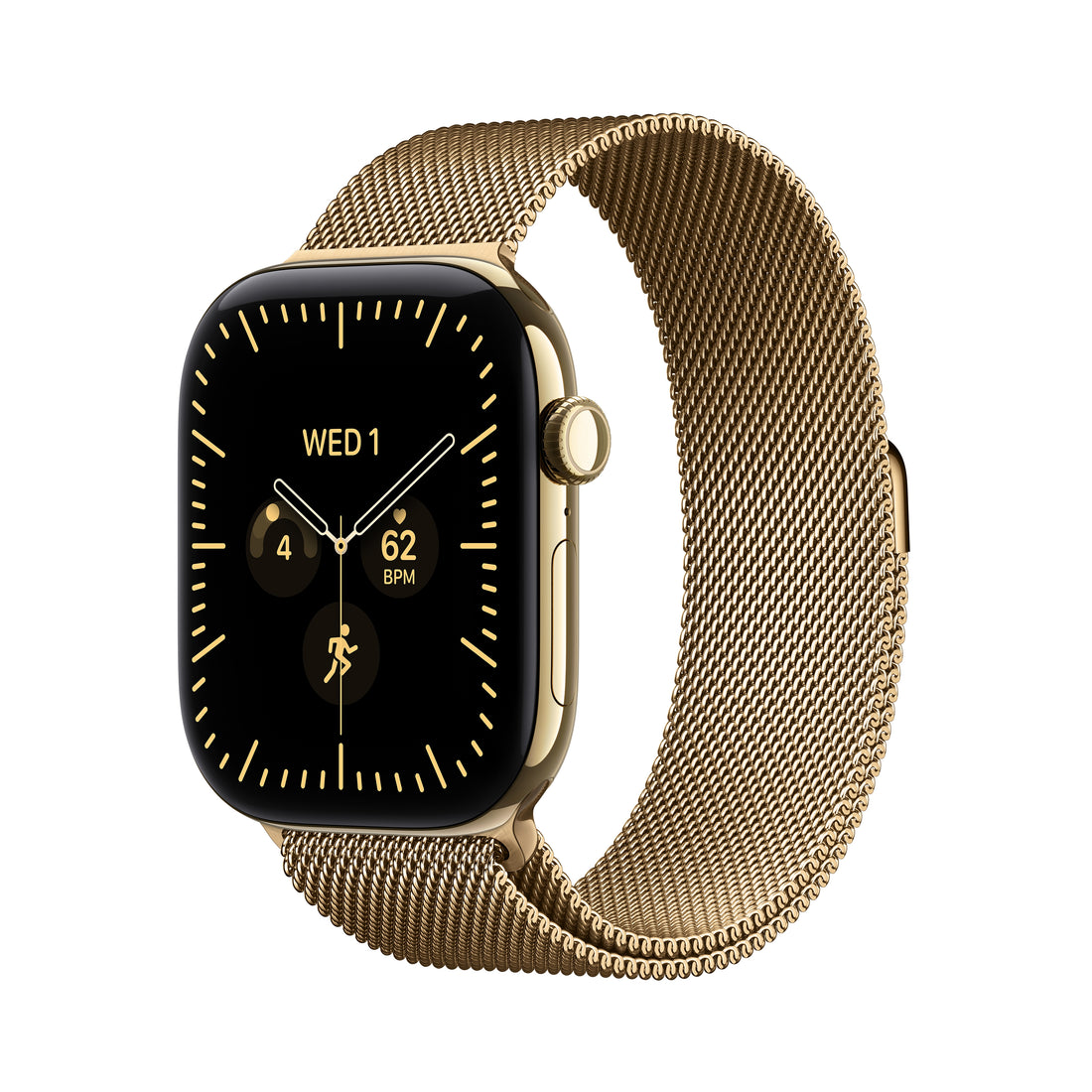 Apple Watch Series 12 46 мм Radiant Gold Titanium с золотым Milanese Loop