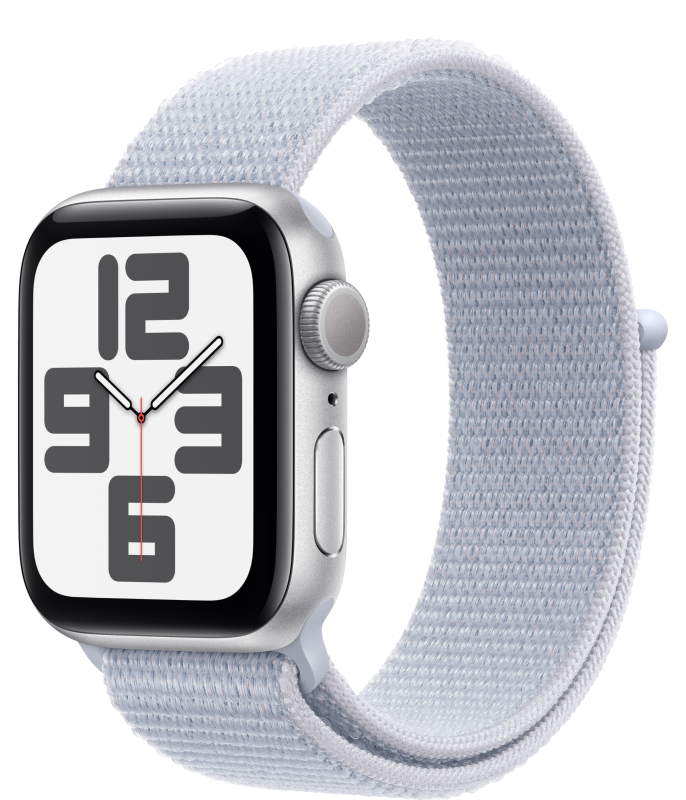 Apple Watch SE 2 (2024) 40mm Silver — Blue Cloud Sport Loop One Size Apple Watch SE 2 (2024) 40mm Silver — Blue Cloud Sport Loop One Size