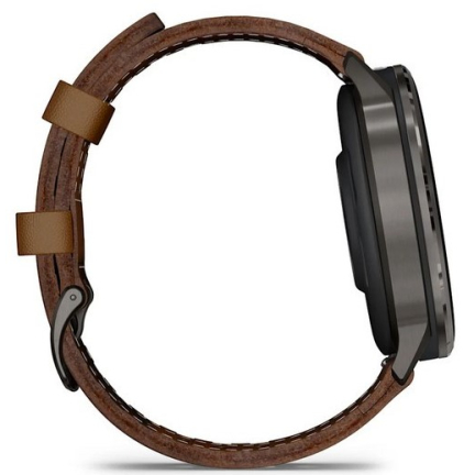 Garmin Venu 4 45mm Slate Black Leather Brown 010-03014-03 Garmin Venu 4 45mm Slate Black Leather Brown 010-03014-03