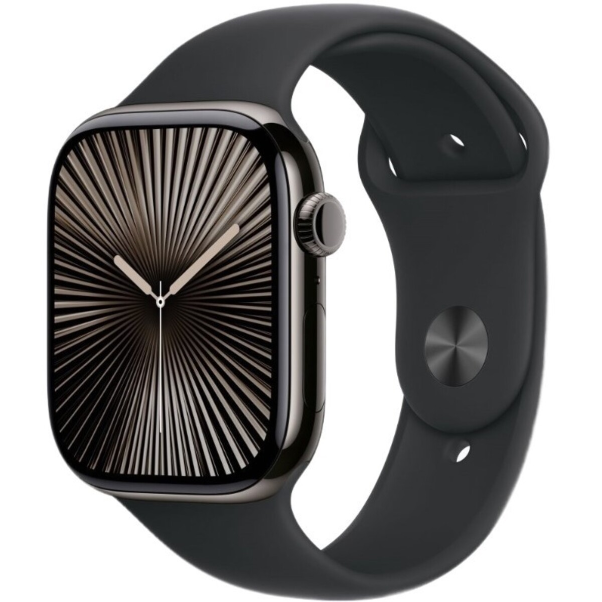 Apple Watch Series 10 46mm Slate Titanium Case with Black Sport Band M/L