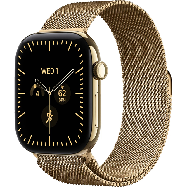 Apple Watch (Series 12) 42mm Light Gold Sport Band S/M (MJED4) — цвет Золотистый