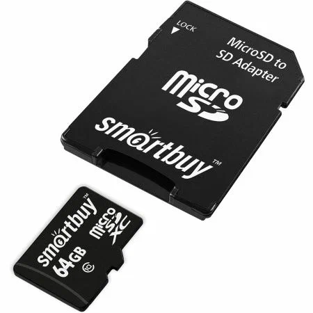 Карта памяти MicroSDXC 64 Gb SmartBuy class 10 LE Карта памяти MicroSDXC 64 Gb SmartBuy class 10 LE