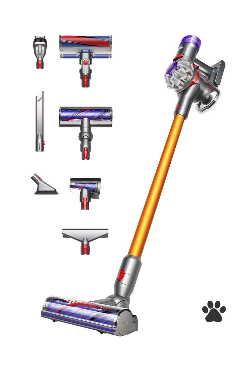 Вертикальный пылесос Dyson V8 Absolute SV25, Silver/Yellow (серебристый/жёлтый)