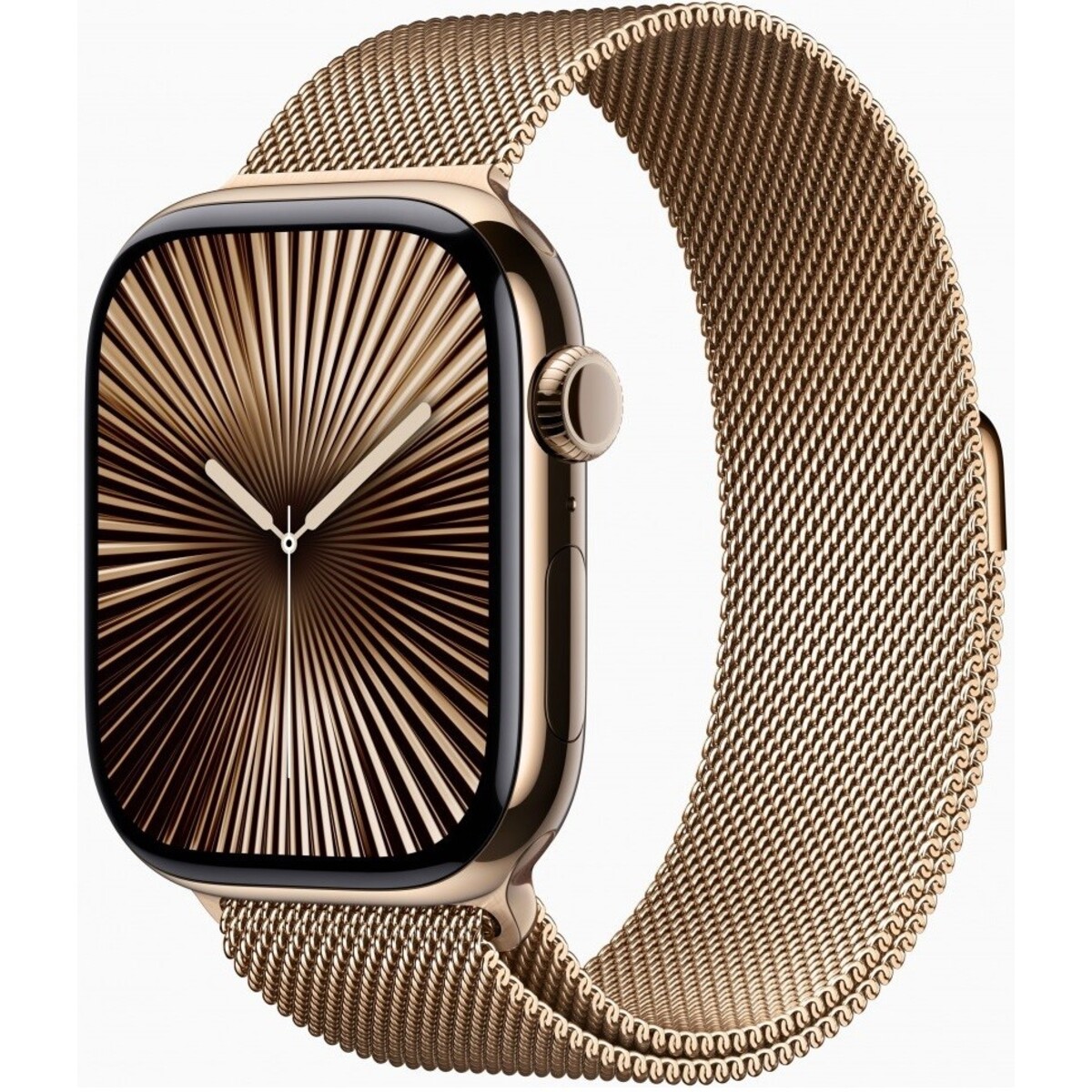 Apple Watch Series 10 42mm Gold Titanium Case with Gold Milanese Loop One Size
