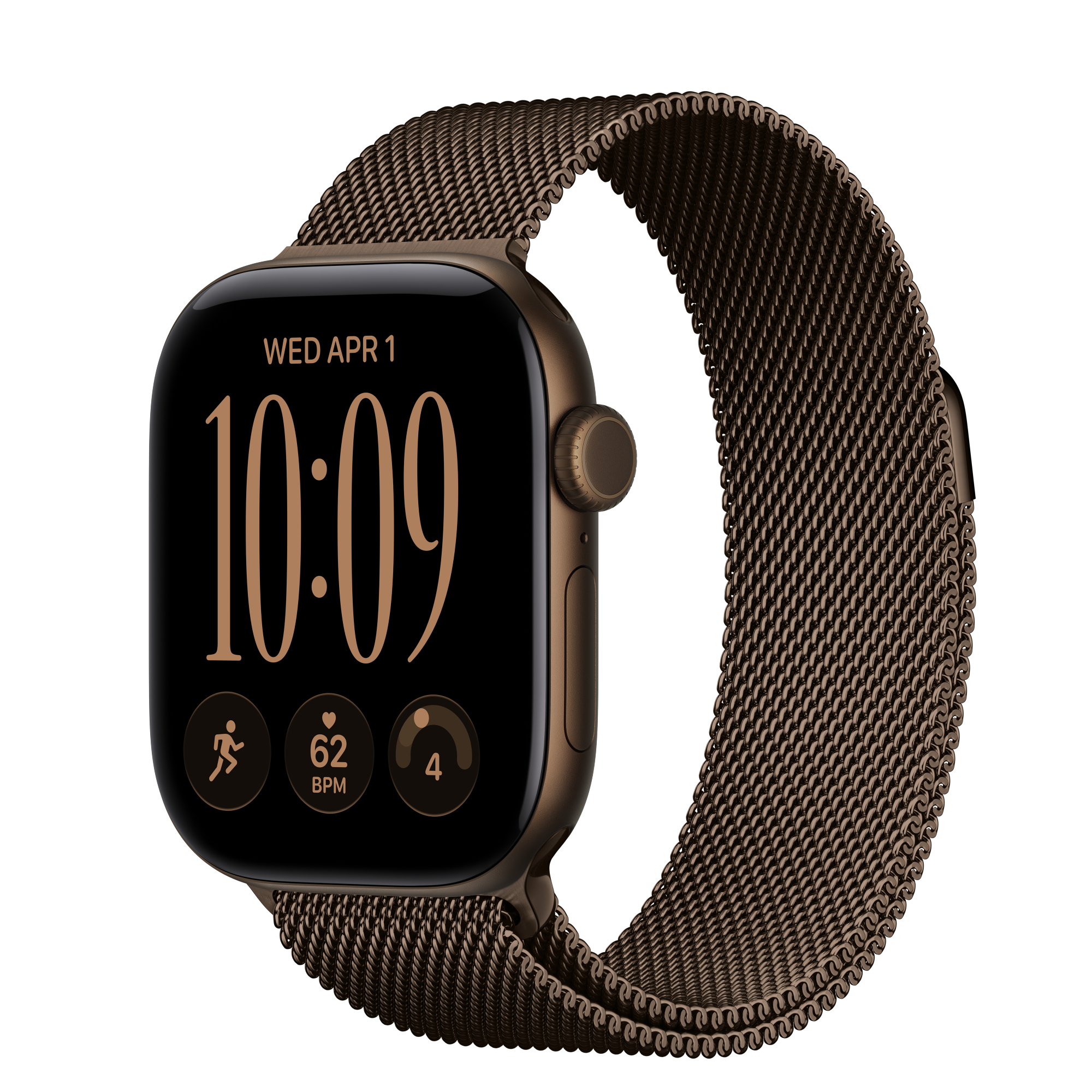 Apple Watch (Series 12) 42mm Light Gold Sport Band S/M (MJED4) — цвет Dark Bronze