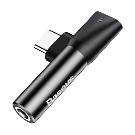 Аудиопереходник Baseus L41 USB-C → USB-C и 3,5 мм, чёрный, CATL41-01 Аудиопереходник Baseus L41 USB-C → USB-C и 3,5 мм, чёрный, CATL41-01