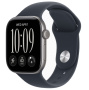 Apple Watch (Series 12) 42mm Space Gray Navy Blue Sport Band S/M (MJE74)