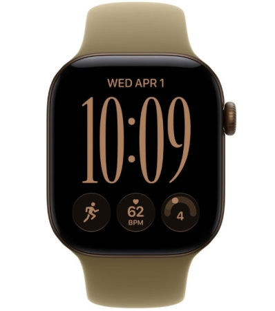 Apple Watch (Series 12) 42mm Dark Bronze Olive Sport Band S/M (MJEF4)