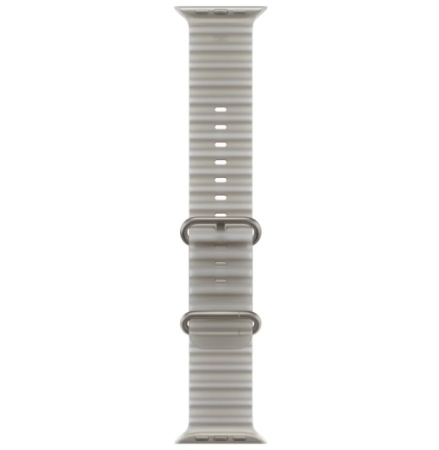 Apple Watch Ultra 4 49mm LTE Natural Titanium Case with Translucent Gray Ocean Band (MJAD4)