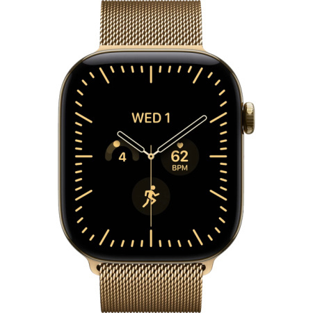 Apple Watch Series 12 MJGL4, золотистый титан и стальной миланский ремешок