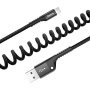 Кабель Baseus Fish Eye Spring USB-A — Lightning 2A 1 м Black (чёрный)