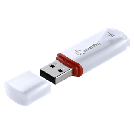 Флеш-накопитель Smartbuy Crown 16 ГБ USB 2.0 White Флеш-накопитель Smartbuy Crown 16 ГБ USB 2.0 White