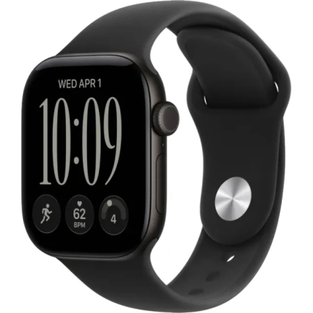 Apple Watch (Series 12) 46mm Black Sport Band M/L (MJEL4)