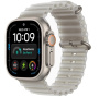 Apple Watch Ultra 4 49mm LTE Natural Titanium Case with Translucent Gray Ocean Band (MJAD4)