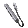 USB-C хаб Hoco HB26 4-в-1 Grey (серый)