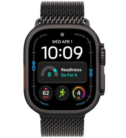 Apple Watch Ultra 4 49mm LTE Black Titanium Case with Black Titanium Milanese Loop (M)