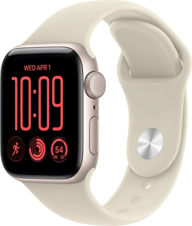 Apple Watch SE 2026 44mm Starlight Sand Sport Band (сияющая звезда, песочный ремешок) M/L (MJL54) Apple Watch SE 3 GPS 44mm Starlight (сияющая звезда) Sand Sport Band M/L (MJL54)