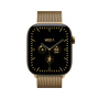Apple Watch Series 12 46 мм в сияющем золотом титане, Milanese Loop M/L