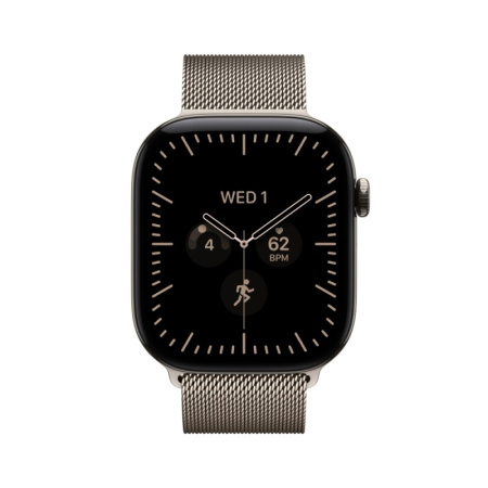 Apple Watch Series 12 46 мм в натуральном титане, ремешок Milanese Loop M/L
