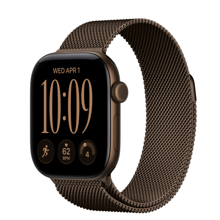 Apple Watch Series 12 GPS 42mm Aluminium Dark Bronze (тёмная бронза) Dark Bronze Milanese Loop (MKDC4)