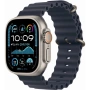 Apple Watch Ultra 2 (2024) 49mm Natural Titanium Case with Navy Ocean Band
