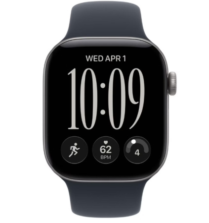 Apple Watch (Series 12) 42mm Space Gray Navy Blue Sport Band S/M (MJE74)
