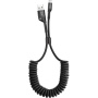 Кабель Baseus Fish Eye Spring USB-A — Lightning 2A 1 м Black (чёрный)