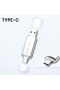 Флеш-накопитель JASTER 8 ГБ USB-A + USB Type-C Silver Флеш-накопитель JASTER 8 ГБ USB-A + USB Type-C Silver