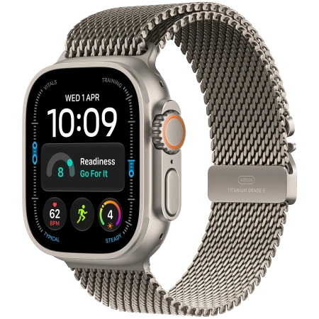 Apple Watch Ultra 4 GPS + Cellular 49mm Natural Titanium (натуральный титан) Milanese Loop L (MJAA4) Apple Watch Ultra 4 GPS + Cellular 49mm Natural Titanium (натуральный титан) Milanese Loop L (MJAA4)
